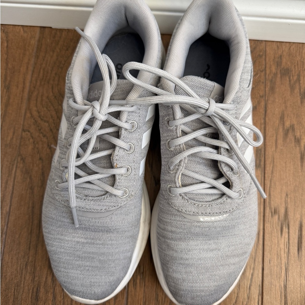 Adidas Light Gray Cloudfoam Athletic Shoes